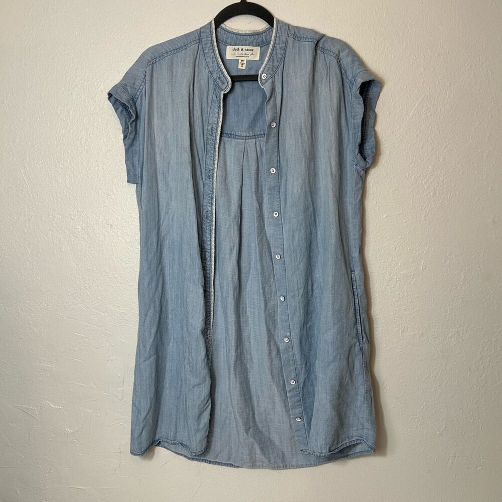 Cloth & stone by Anthropologie button up denim shirt dress size medium
